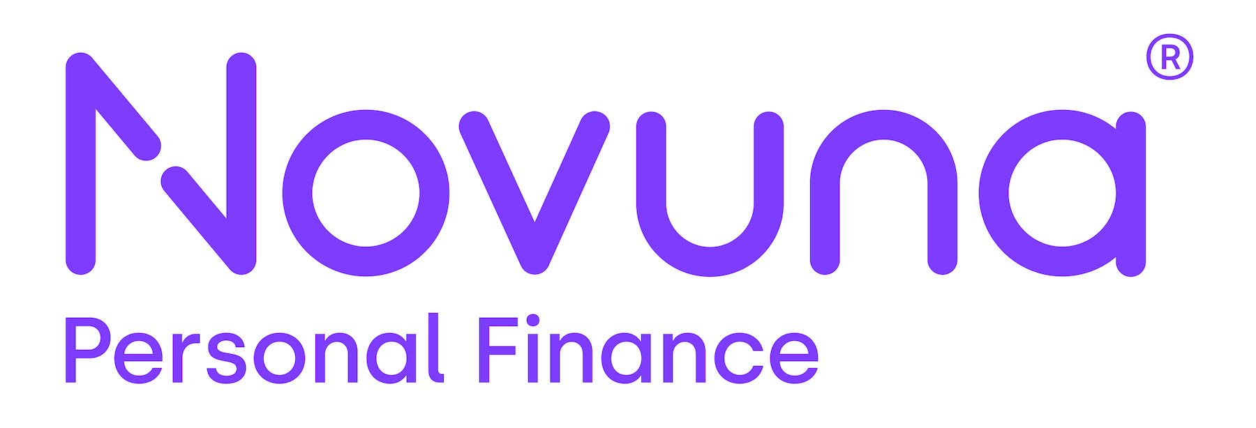 Novuna Stacked Logo Personal Finance Purple